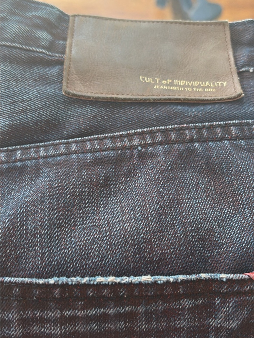 Cult of Individuality Men's Indigo Black Slim Straight Jeans